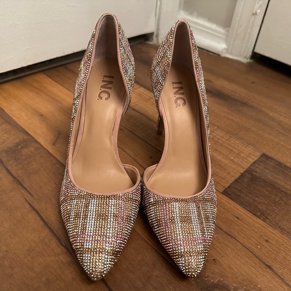 "I.N.C" International Concepts Women's Pumps Pink Silver High Heels 6M